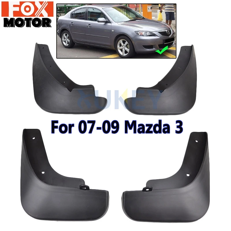 Для 2007 2008 2009 Mazda 3 седан I после-подтяжка лица брызговики брызговик крыло брызговиков спереди и сзади литой автомобиль брызговики