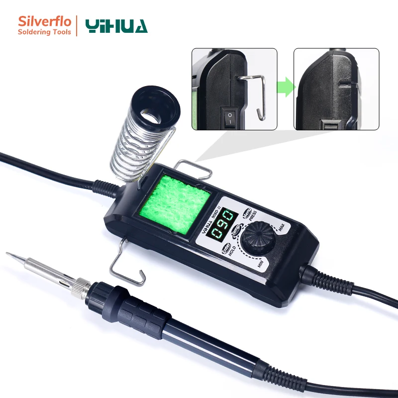 Паяльная станция YIHUA 908D II с регулируемой температурой электронный паяльник со
