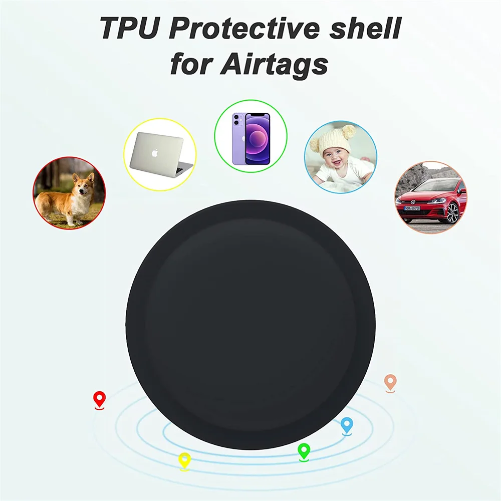 Airtags  2PC Apple GPS  Ʈ Ǹ ̽ Anti-lost Protective Back Sleeve ο  Ʈ ȣ Ŀ ׼