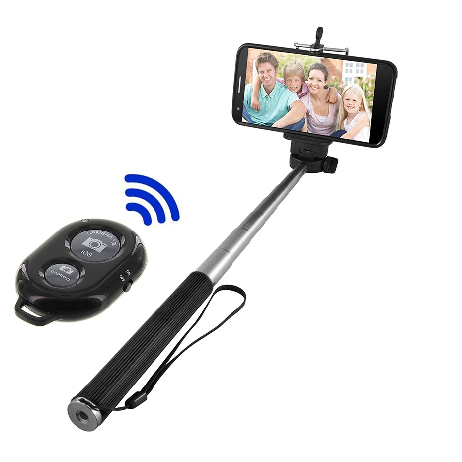 selfie stick Bluetooth-compatible remote control shutter monopod selfie stick tripod smartphone