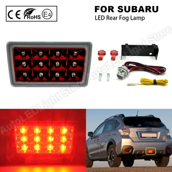 

F1 Style strobe LED Rear Fog Light Brake/Tail Lamp For Subaru WRX/STi Impreza XV Crosstrek Clear lens+Red Reflector 12V