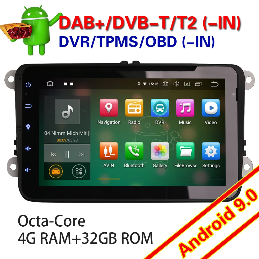 7925 Автомагнитола для VW Leon Golf сиденье Polo Altea DAB + Bluetooth OBD DVD Android 9 0 SatNav мультимедийный