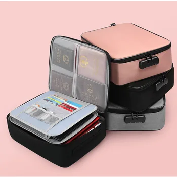 

Document Ticket Bag Large Capacity Certificates Files Organizer for Home Travel Important Items TN88