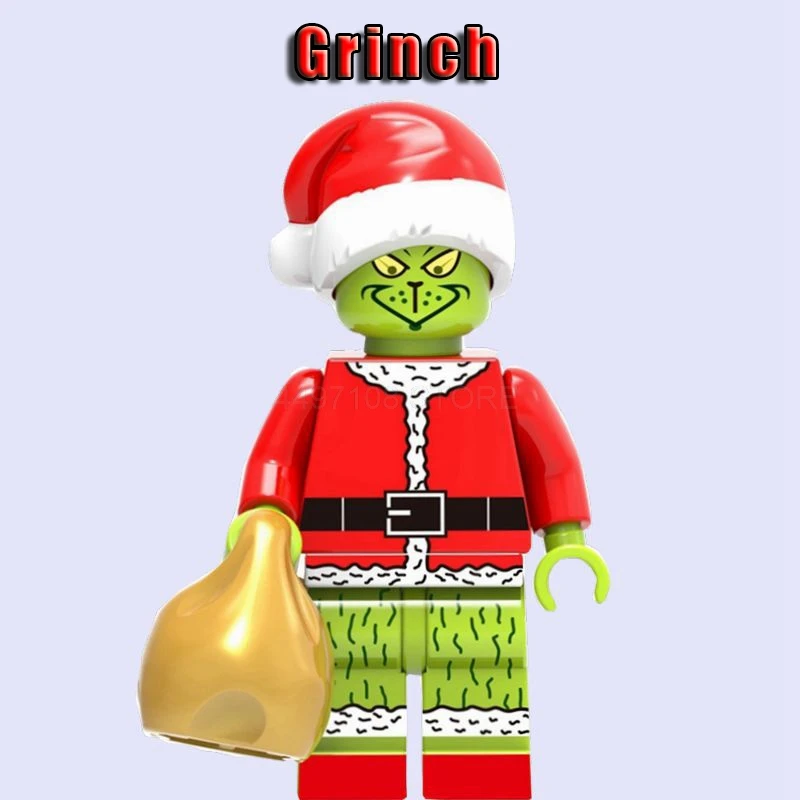 Строительные блоки Рождественский подарок мальчик Grinch Санта Клаус Лось DC игрушка Бэтмен Харли Квинн, Джокер фигурки Звездные войны R2D2 C3PO игрушечный йода - Цвет: Grinch