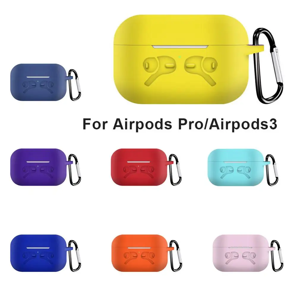 Силиконовый чехол для Airpods Pro Чехол беспроводной Bluetooth apple airpods pro наушников Air Pods 3
