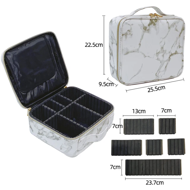 Trousse de maquillage pour femmes, trousse de voyage professionnelle de grande capacité