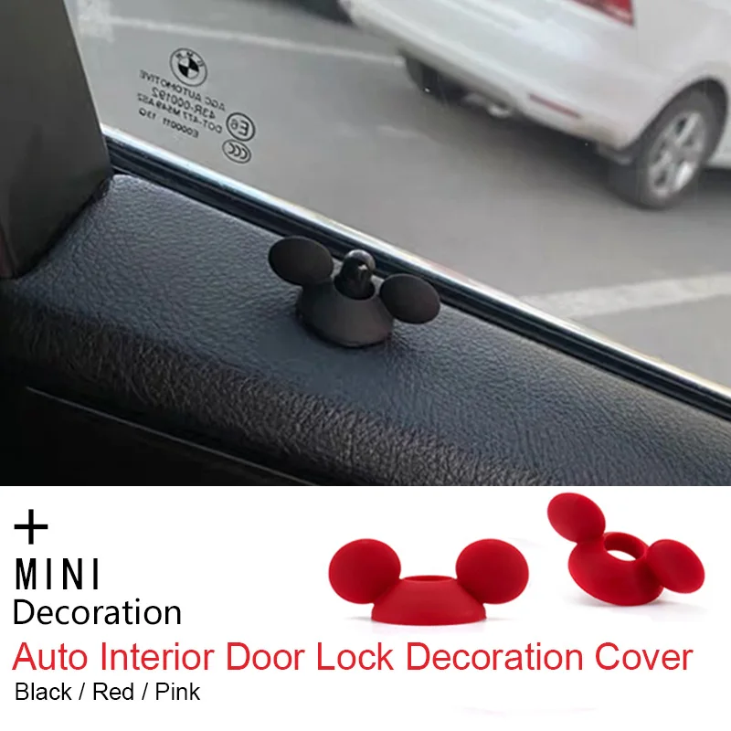 Auto Interior Door Lock Pin Cover Sticker for BMW MINI COOPER JCW One+ S Countryman Clubman F55 R60 Car Styling Accessories