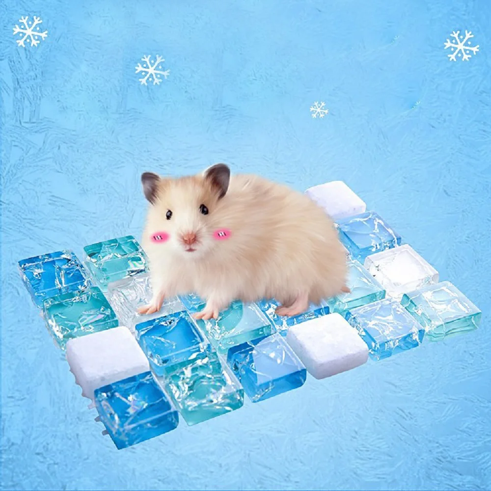 Pet Cooling Mat Hamster Cooling Stone Mat Ice Pad for Hot Summer Blue 