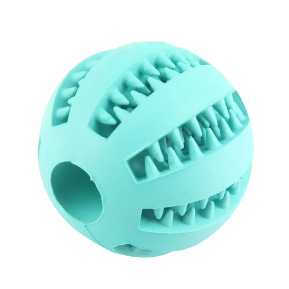 light blue Игрушки для домашних животных, для собак смешной интерактивный мягкий эластичный шар жевательная игрушка для собаки зуб чистый шар еды Экстра-жесткий резиновый мяч - Цвет: light blue