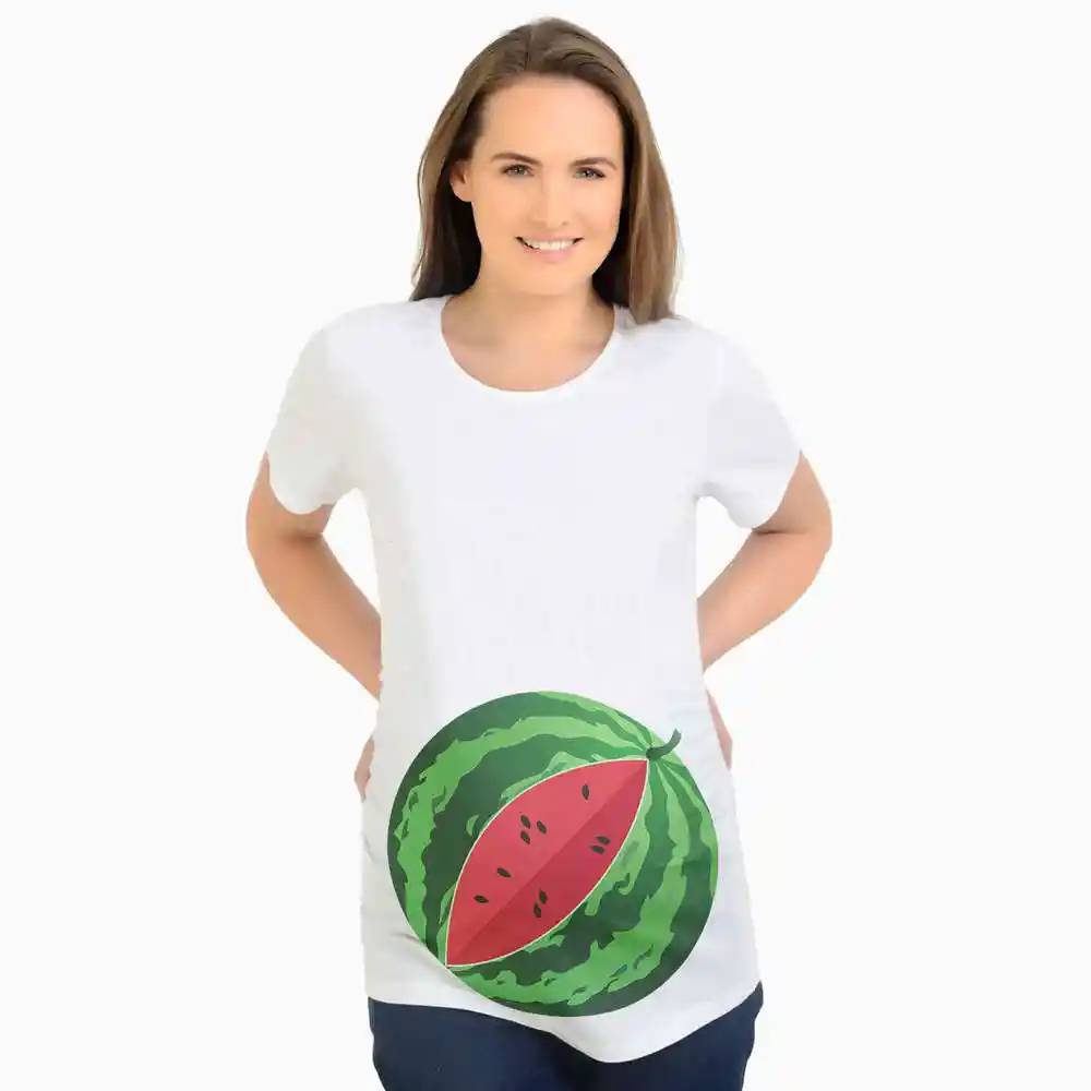 スイカプリント夏マタニティ妊娠 Tシャツ女性 Tシャツ妊婦服おかしい Tシャツ Tees Aliexpress