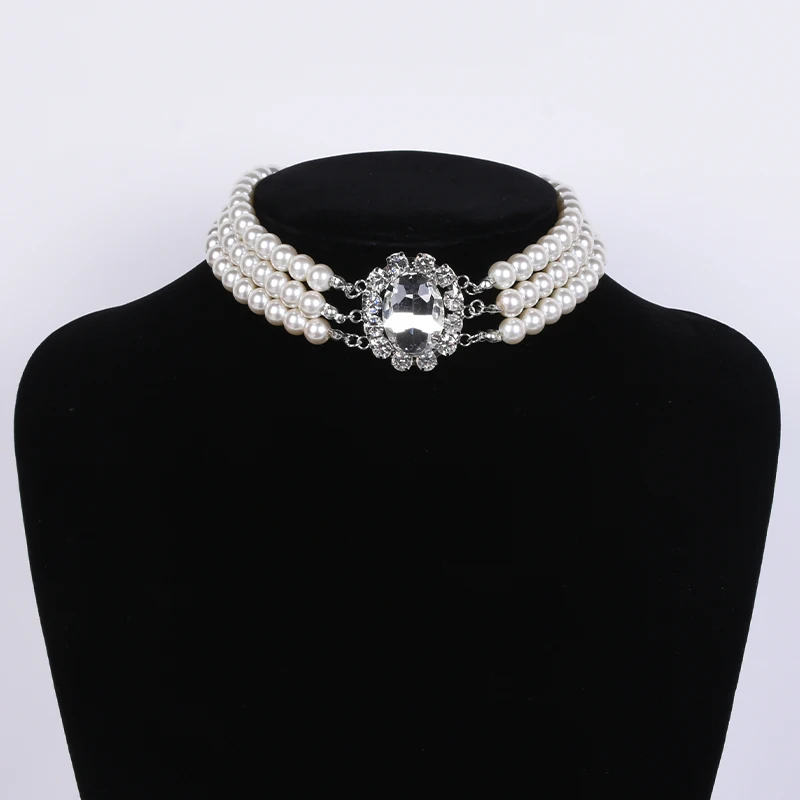 Колье-чокер HOWAWAY с имитацией жемчуга женское ожерелье-чокер в стиле 20х годов