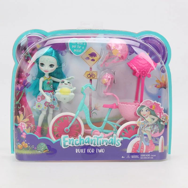 Enchantimals куклы игрушки FKV54 Dolphin Largq Jessa Jellyfish Мариса кларита клоун кэкл Фигурка Набор Модель Модная Кукла - Color: FJH11 BUILT FOR 2
