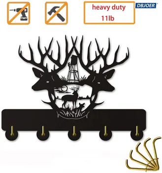 

Deer Antler Hooks Key Hooks Home Decoration Wild Animal Modern Coat Rack Deer Hunting Wall Hanger