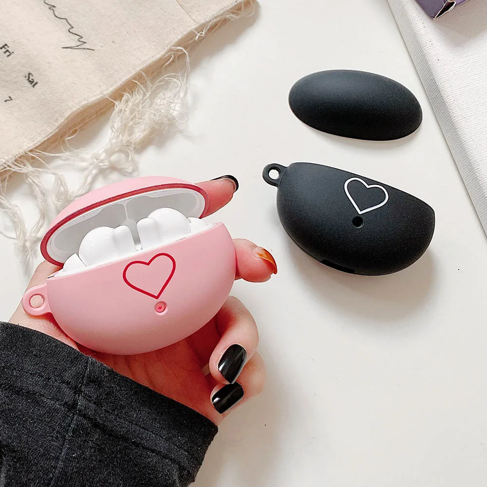 Чехлы для наушников HUAWEI Freebuds 4i с простым сердцем милый Жесткий матовый защитный