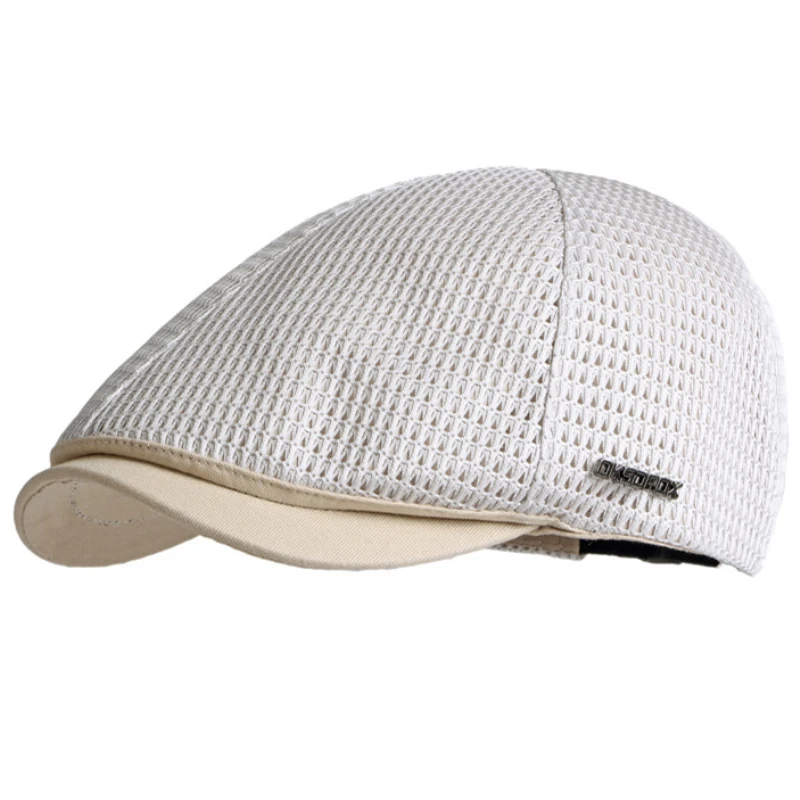 HT3659 Berets Spring Summer Caps for Men Women Breathable Mesh Beret Cap Male Female Adjustable Octagonal Cap Beret Hat beret hat breathable hat woolen beret