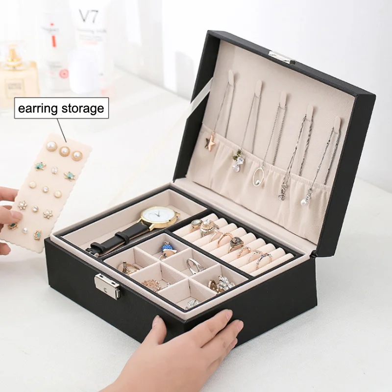 Hot Selling Jewelry Box Modern Jewellery Storage Container Large Capacity Jewlery Organizer Necklaces Holder Gift Packaging