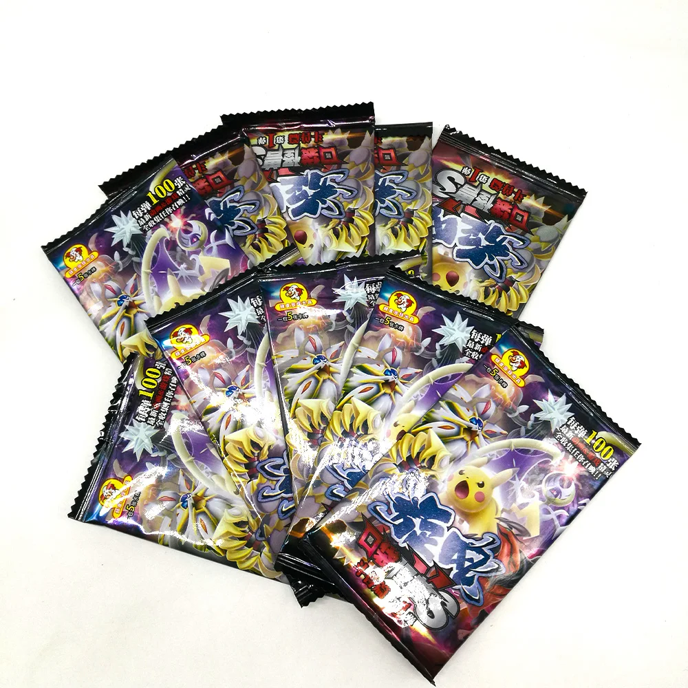 10bag 50cards TAKARA TOMY карты покемон коллекции 150 шт./компл. 5 шт./пакет карточный стол Настольная игра флеш-карта игрушки для детей рождественские подарки - Цвет: 10bag 50cards