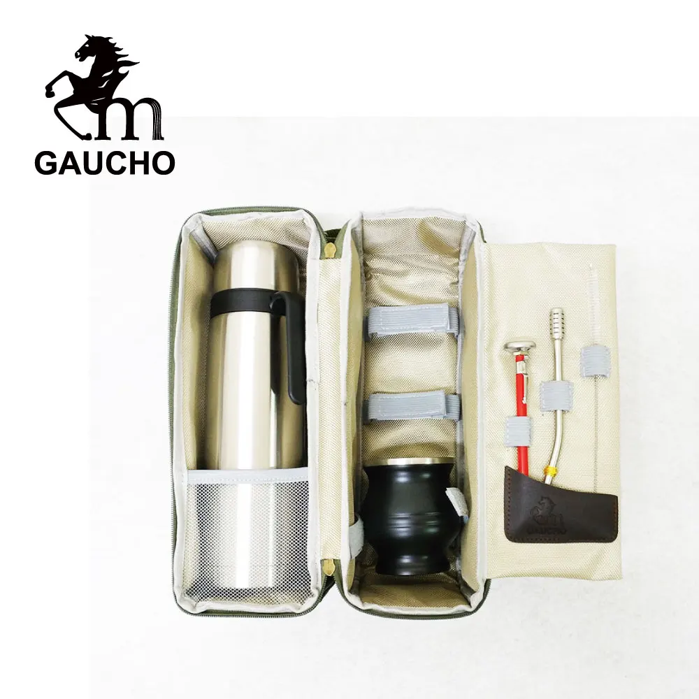 1 Set/Lot Gaucho Yerba Mate Travel Kits Include Thermos &amp Gourds Straw Bags Etc Use Convenient And Easy Hot Sale | Дом и сад
