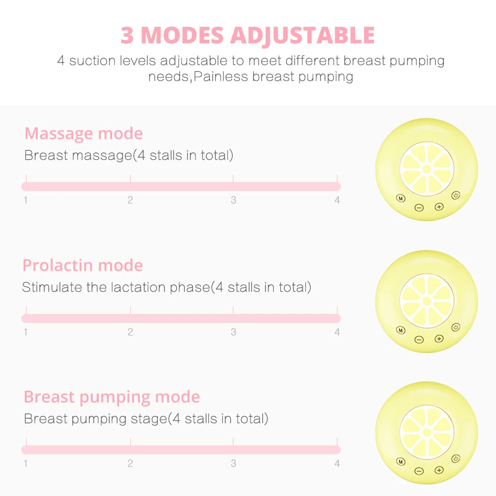 Single/Double Electric Breast Pump USB Electric Breast Pump With Baby Milk Bottle Cold Heat Pad BPA free Powerful Breast Pumps