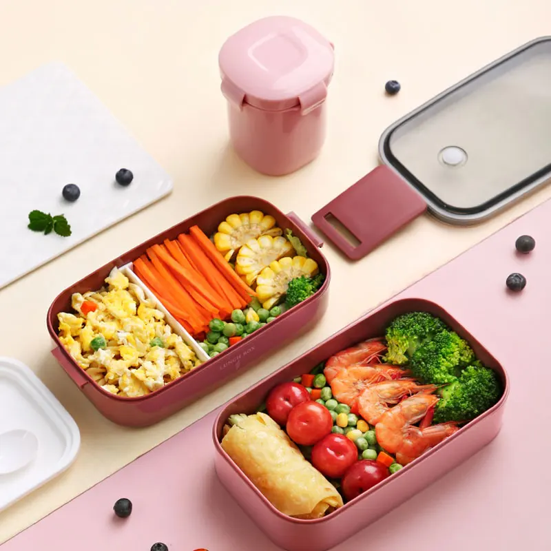 Contenore per il pranzo in legno carino giapponese Contenore per il pranzo per studenti Bento Contenore per alimenti per bambini  15