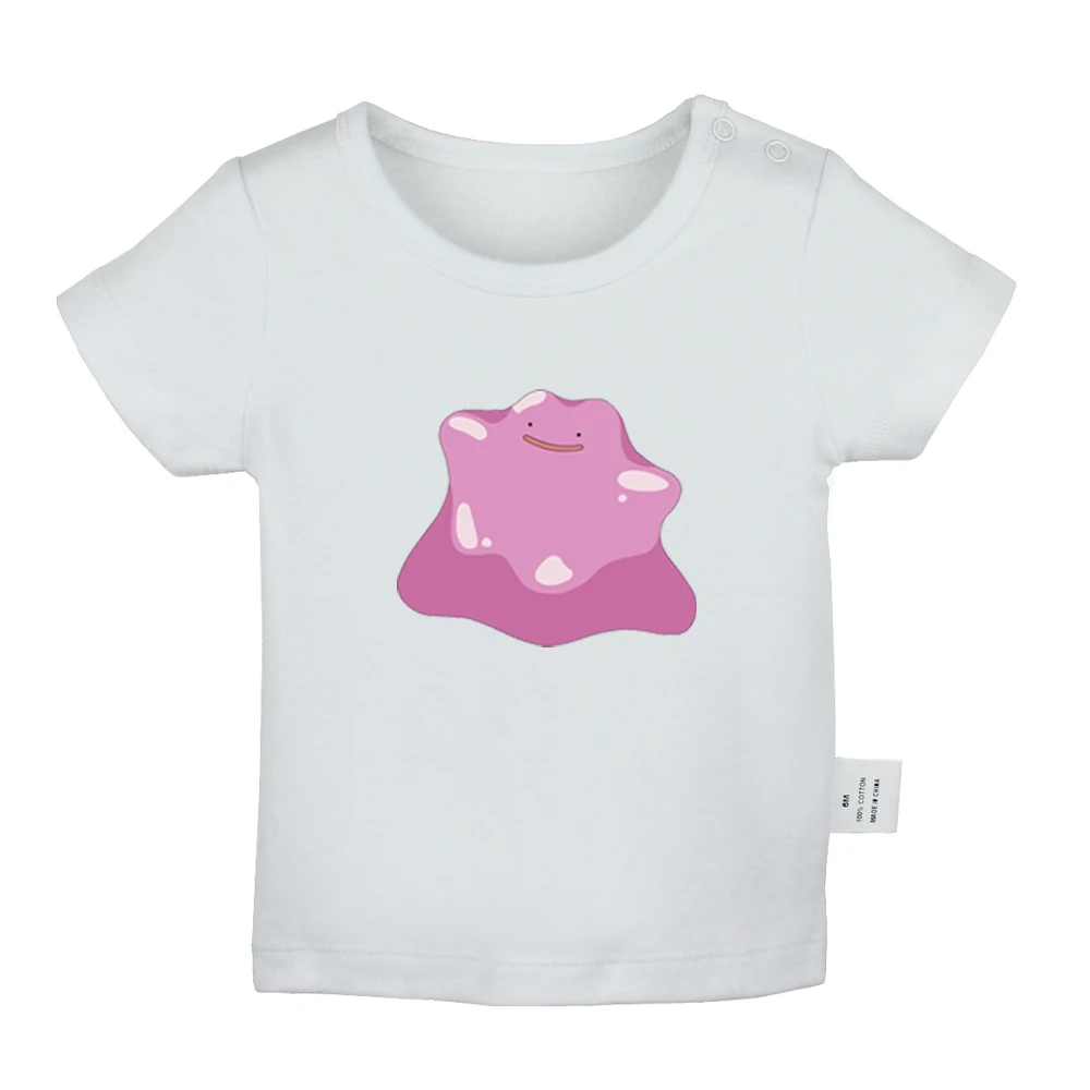 Pokemon Togepi Jigglypuff Chansey Ditto Gengar Lickitung; футболки для новорожденных; однотонные футболки с короткими рукавами для малышей - Цвет: JbBabyYW946D
