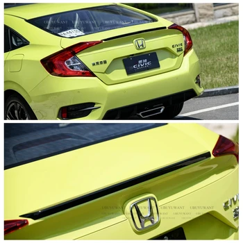 

UBUYUWANT For Honda Civic 2015-2018 lip Spoiler ABS Plastic Unpainted Primer Color Car Tail Wing Decoration Rear Trunk Spoiler