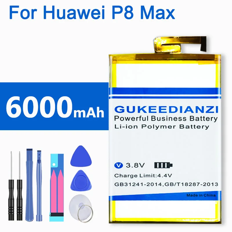 Аккумулятор высокой емкости HB3665D2EBC для телефона Huawei P8 MAX 4G W0E13 T40 P8MAX 6000 мАч