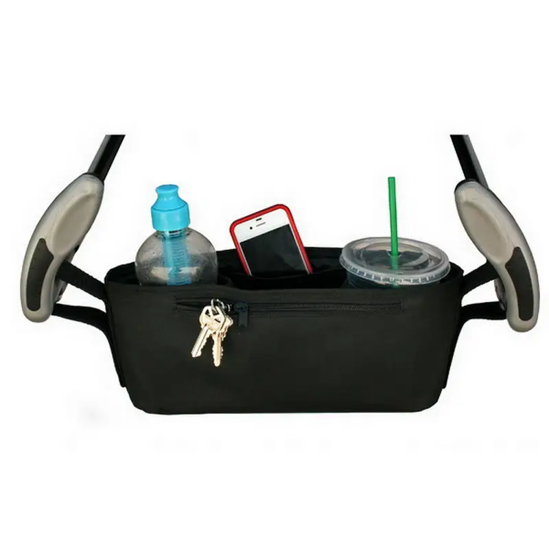 Универсальная сумка-Органайзер для детской коляски, сумка для подгузников с подстаканниками, плечевой ремень NSV775