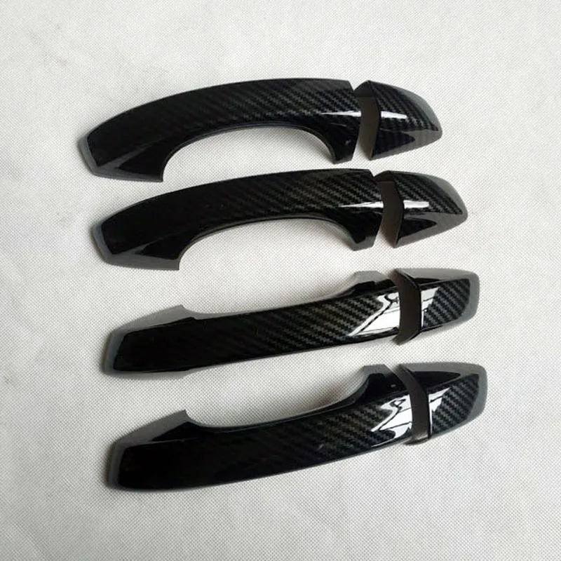 For SEAT Leon Cupra 5F MK3 Accessories Door Handle Cover trim handles covers plastic Imitation carbon fiber | Автомобили и
