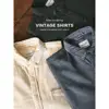 Best Seller Shirts Men Corduroy Retro Quality 100%Cotton New SIMWOOD Warm Autumn Garment Dyed Loose Kjwnea39KX1
