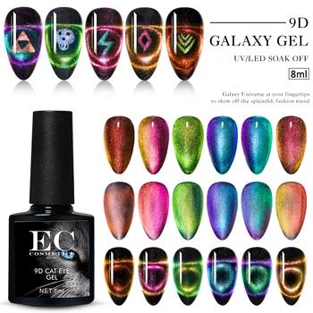 

9D Chameleon Holographic Cat Eye Gel Nail Polish Soak Off Magnetic Gel Polish Nail Art Long Lasting Base Top Gel Varnish Nail