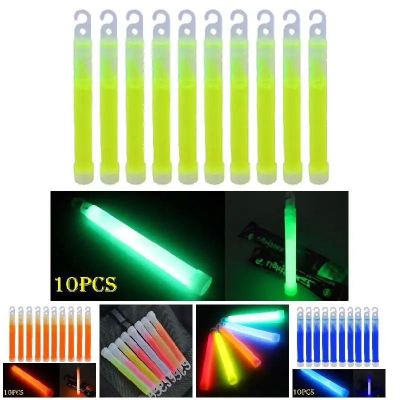 Glow Sticks Glow Light 10pcs /lot 6inch multicolor Glow Stick Chemical light stick Camping Emergency decoration Party clubs supplies Chemical Fluoresce