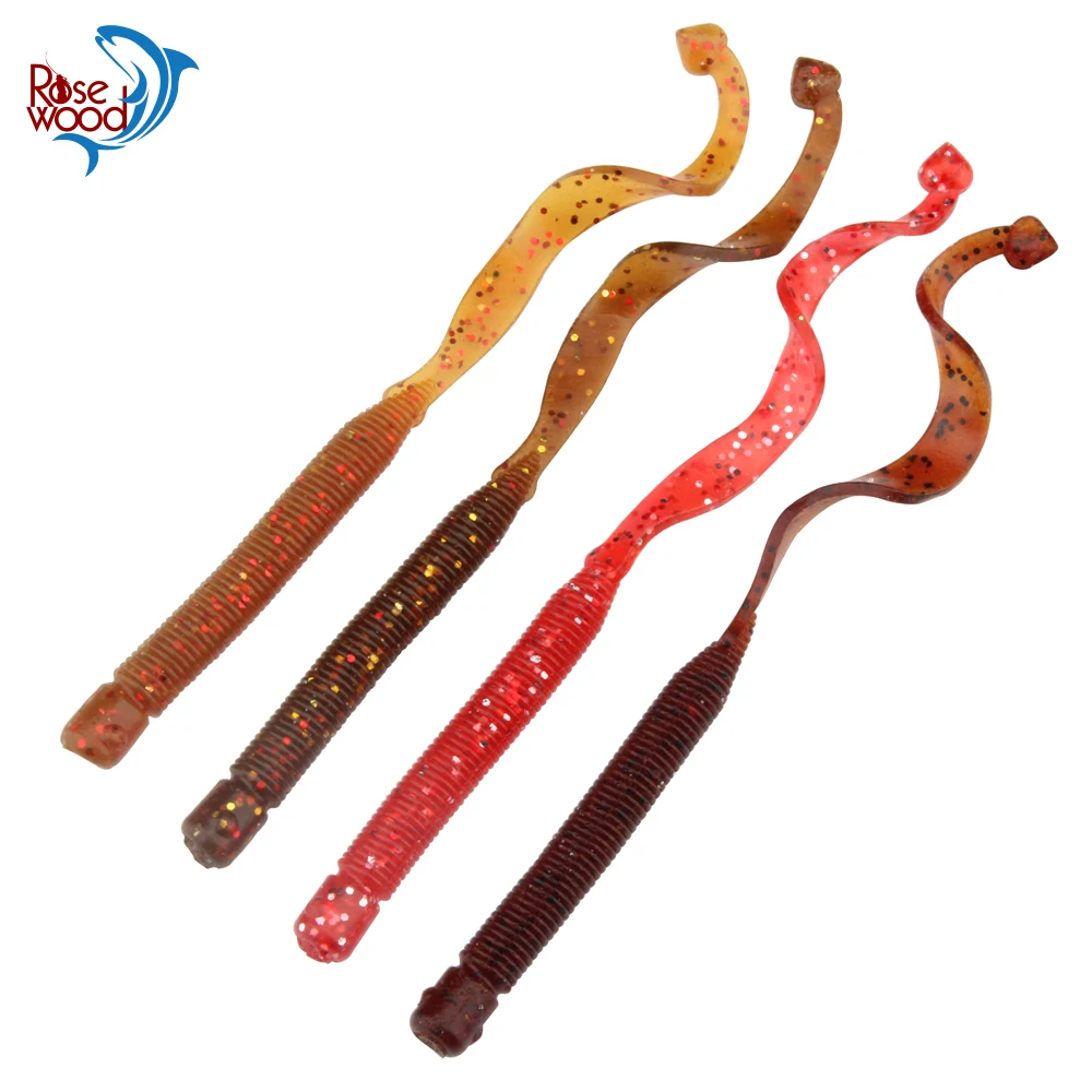 Rosewood Fishing Worm Curl Plastic Fishing Worm Curl Ribbontail