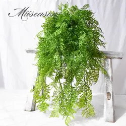 5 вилок искусственные Maidenhair листья папоротника Моделирование Зеленый персидский папоротниковое растение поддельные листья из ротанга