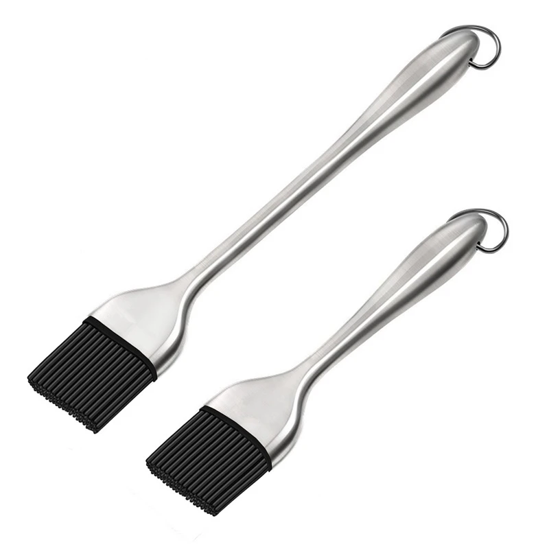 Silicone BBQ Brush BPA Free Basting Pastry Brush with Stainless Steel Handle Barbecue Turkey Oil for Grilling silicone basting brush