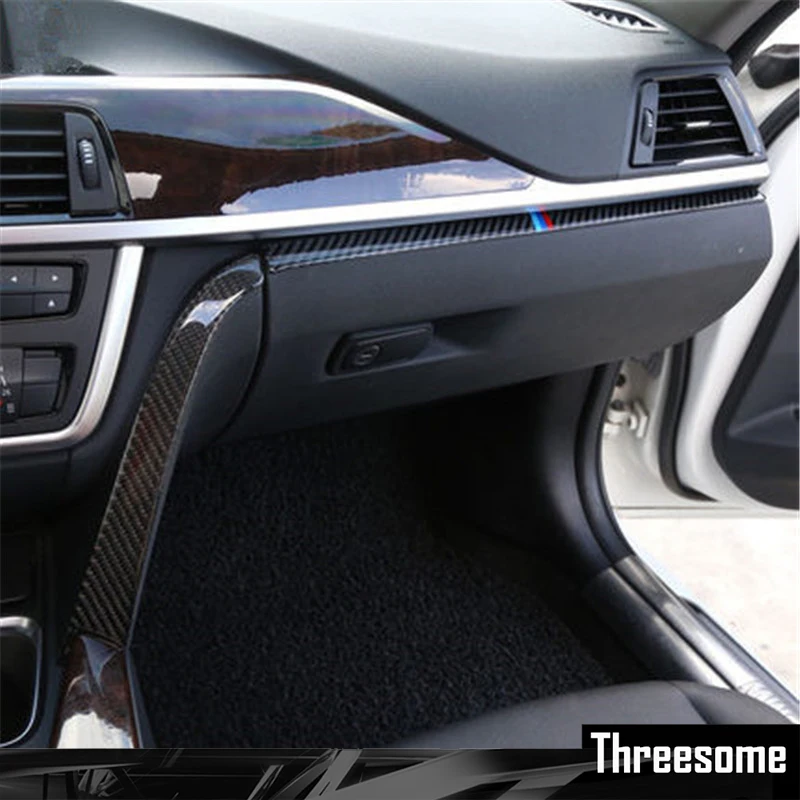 Interior Central control Panel Decoration Strips carbon fiber Car stickers For BMW F30 F32 F34 2013-2018 Accessories 1pcs | Автомобили и
