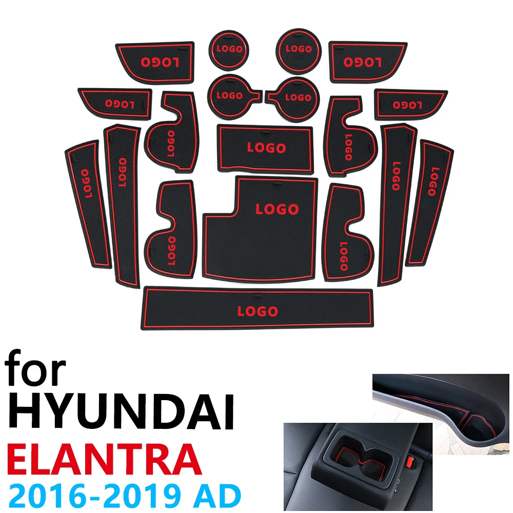 Нескользящий Резиновый Коврик Для подстаканника для Hyundai Elantra AD Avante Super Sport 2016 ~ 2019