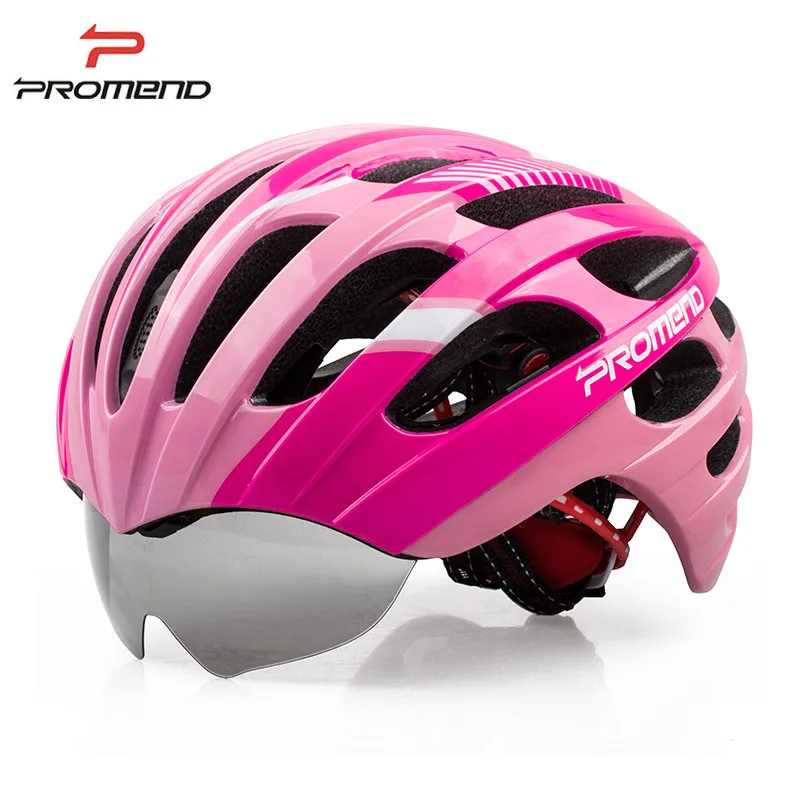 Windproof Bicycle cycling Helmet mtb bike Helmets with Rear light& Goggles capacete ciclismo casco ciclismo safety caps - Цвет: COLOR F