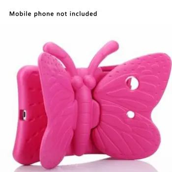 

For iPad 7.9 Air Mini 1 2 3 4 Pro 9.7 Butterfly Kid Rubber Shockproof Case Cover cute Protection Case Bracket