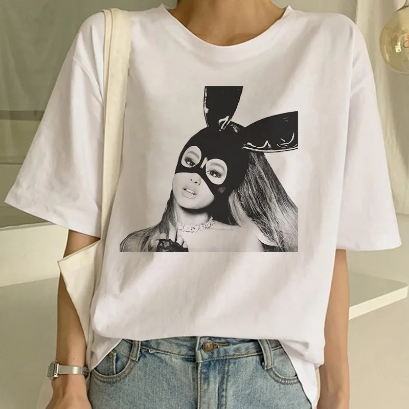Ariana Grande, женская футболка, 7 колец, модная, Harajuku, Thank U Next, футболка, 90 s, хип-хоп, короткий рукав, Ullzang, футболка, топ, футболка, Женская