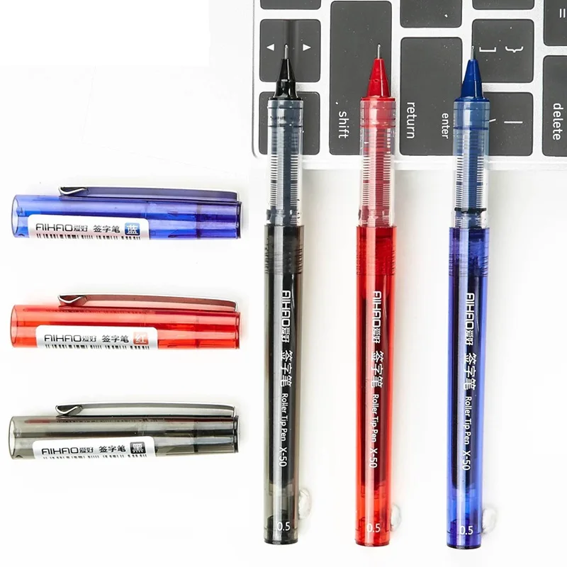 

3pcs Transparent Roller Ball Tip Pen 0.5mm Ballpoint Pens for Writing Signature Stationery Office Tools School Supplies A6657