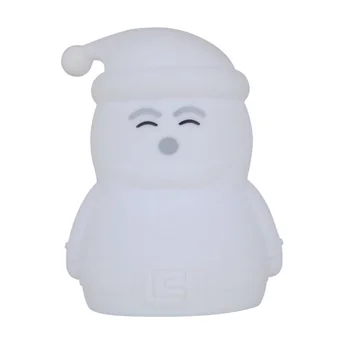 

1 Pc Christmas Silicone Light Colorful Pat Night Light Santa Clause Lamp (White)