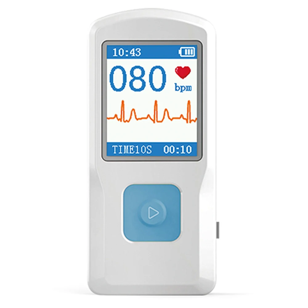 Portable ECG EKG Machine Color Screen Monitor Handheld Heart Rate BT USB PC Software Electrocardiogram | Красота и здоровье