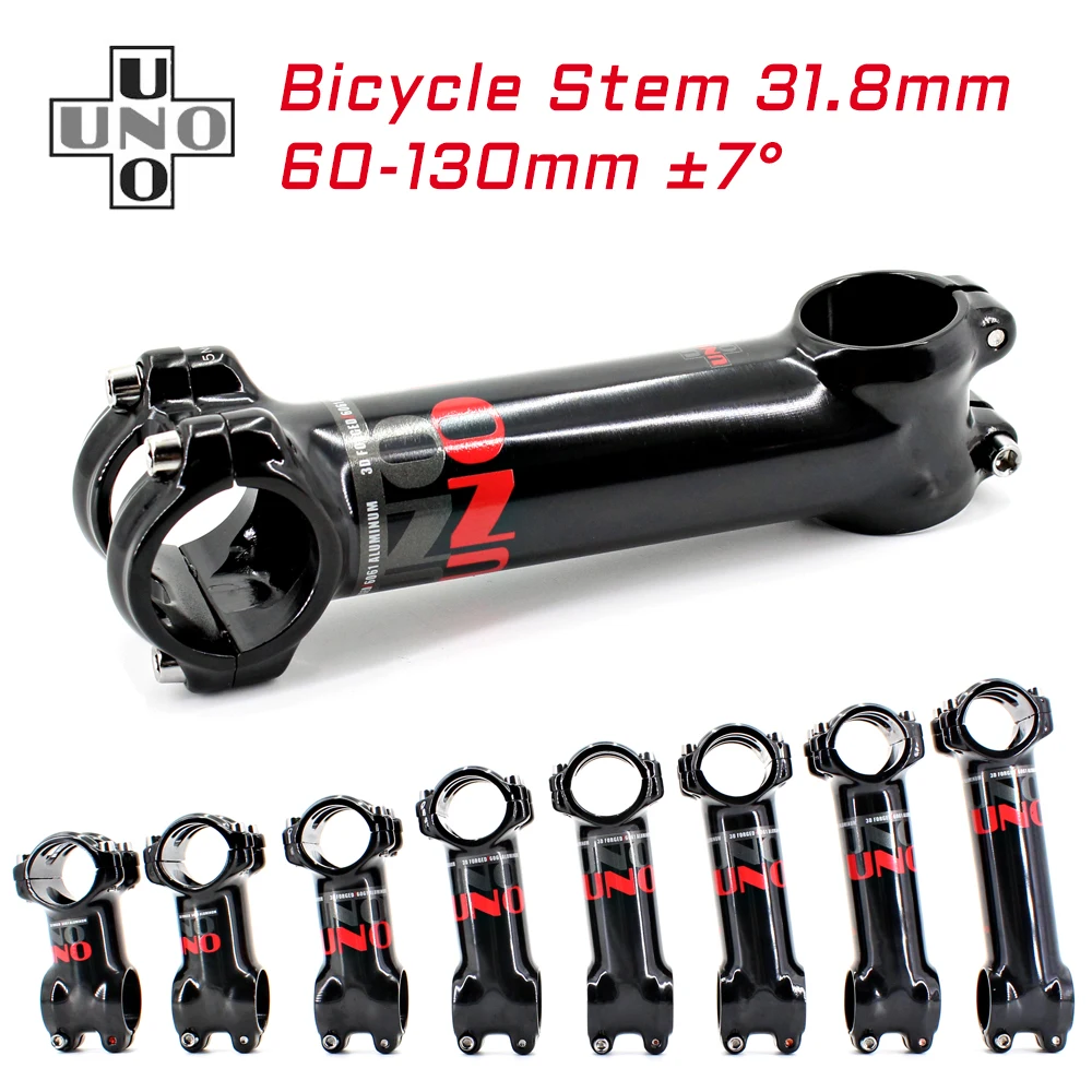 TEMPSA Potence de Vélo Aluminium Noir 17 degrés pour Guidon de Vélo VTT Vélo tout terrain 31,8mm