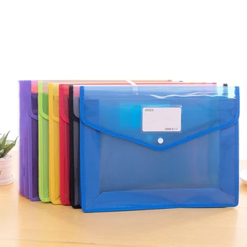 

Korean Simple Version Of Candy Color Large Capacity Twill Button File Bag Storage Bag Information Bag Office Stationery