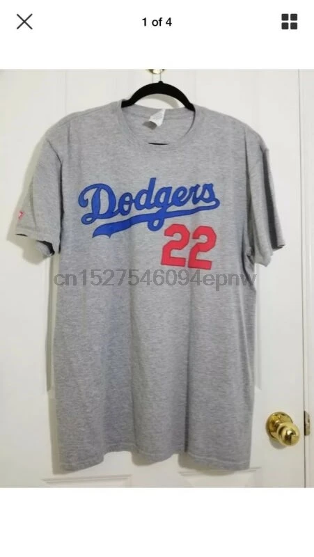 LA DODGERS KERSHAW футболка Джерси 22 серый-мужская XL Sga Новинка |