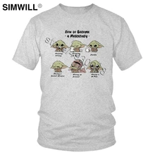 Kawaii Baby Yoda Mandalorian, футболка, уникальная городская хлопковая футболка, Мужская футболка с коротким рукавом, Звездные войны, уличная одежда, топы с героями фильмов