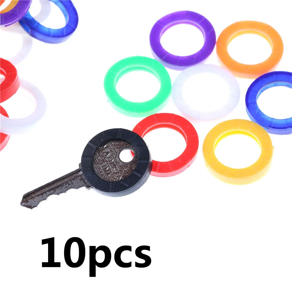 10pcs 1/10 шт полые мульти Цвет резиновый мягкий панелька для замочной скважины ключи Кепки для ключей, фигурки жениха и невесты; Для ключей смешанные Цвет - Цвет: 10pcs