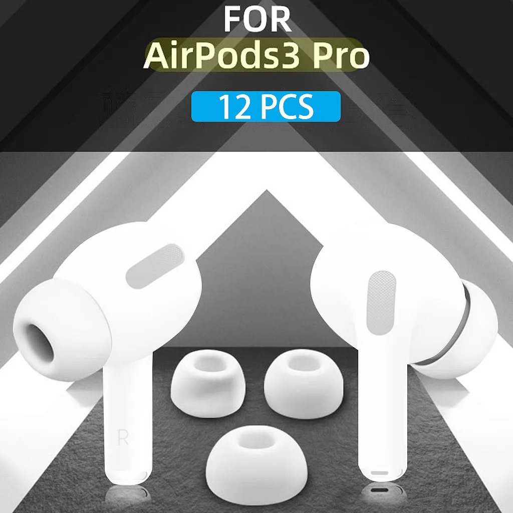 6 пар мягких Противоскользящих силиконовых ушных вкладышей для Apple AirPods Pro защитный рукав шапки с наушниками затычки для ушей