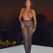 6 цветов, однотонные брюки в сеточку, женские бикини, закрывающие штаны, летние, большие размеры, высокая ширина, пляжный купальный костюм, сетчатые прозрачные брюки